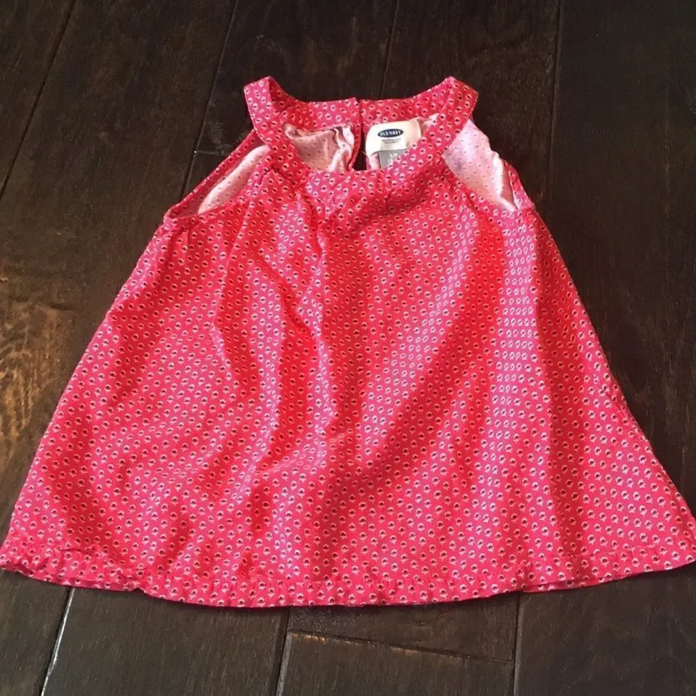 Old navy girls red print sleeveless tank top sz s